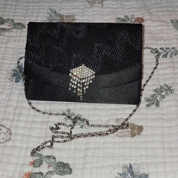 Cruise Club Evening Bag Bling Convertible Purse Crossbody Clutch Black NWOT - Picture 5 of 5